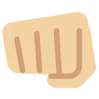oncoming fist: medium-light skin tone สำหรับแพลตฟอร์ม X / Twitter
