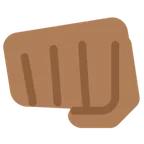 oncoming fist: medium-dark skin tone untuk platform X / Twitter