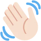 X / Twitter dla platformy waving hand: light skin tone