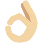 OK hand: medium-light skin tone per la piattaforma X / Twitter