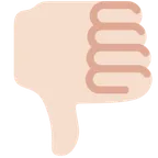 thumbs down: light skin tone pentru platforma X / Twitter