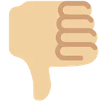 thumbs down: medium-light skin tone für X / Twitter Plattform
