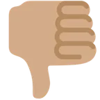 X / Twitter dla platformy thumbs down: medium skin tone