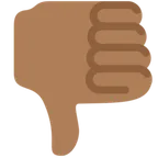 thumbs down: medium-dark skin tone per la piattaforma X / Twitter