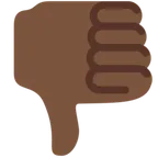 thumbs down: dark skin tone per la piattaforma X / Twitter