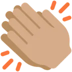clapping hands: medium skin tone untuk platform X / Twitter