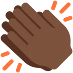X / Twitter 플랫폼을 위한 clapping hands: dark skin tone