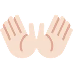 open hands: light skin tone per la piattaforma X / Twitter