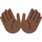 open hands: dark skin tone per la piattaforma X / Twitter