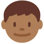 boy: medium-dark skin tone สำหรับแพลตฟอร์ม X / Twitter
