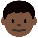 boy: dark skin tone für X / Twitter Plattform