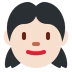 X / Twitter 플랫폼을 위한 girl: light skin tone