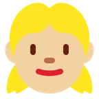 girl: medium-light skin tone für X / Twitter Plattform