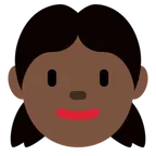 girl: dark skin tone untuk platform X / Twitter