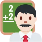 X / Twitter platformu için man teacher: light skin tone