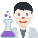 man scientist: light skin tone für X / Twitter Plattform