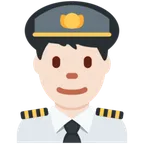 man pilot: light skin tone til X / Twitter platform