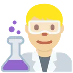 X / Twitter platformu için man scientist: medium-light skin tone
