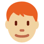 X / Twitter platformu için man: medium-light skin tone, red hair