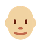 man: medium-light skin tone, bald para a plataforma X / Twitter