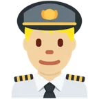 man pilot: medium-light skin tone alustalla X / Twitter