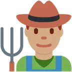 man farmer: medium skin tone für X / Twitter Plattform