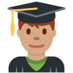 X / Twitter platformu için man student: medium skin tone