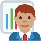 man office worker: medium skin tone pour la plateforme X / Twitter