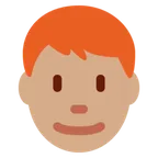 man: medium skin tone, red hair pour la plateforme X / Twitter