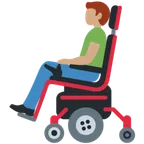 man in motorized wheelchair: medium skin tone alustalla X / Twitter