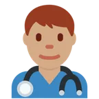 man health worker: medium skin tone til X / Twitter platform