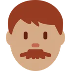 man: medium skin tone สำหรับแพลตฟอร์ม X / Twitter