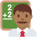 man teacher: medium-dark skin tone för X / Twitter-plattform