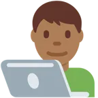 man technologist: medium-dark skin tone สำหรับแพลตฟอร์ม X / Twitter