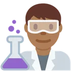 man scientist: medium-dark skin tone pentru platforma X / Twitter