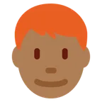 X / Twitter platformu için man: medium-dark skin tone, red hair