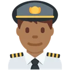 man pilot: medium-dark skin tone لمنصة X / Twitter