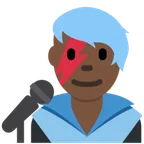 man singer: dark skin tone für X / Twitter Plattform