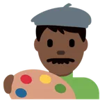 man artist: dark skin tone til X / Twitter platform