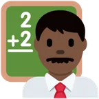 man teacher: dark skin tone för X / Twitter-plattform