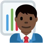 X / Twitter platformu için man office worker: dark skin tone
