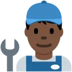 man mechanic: dark skin tone für X / Twitter Plattform