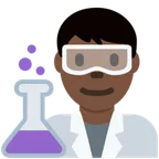 man scientist: dark skin tone pentru platforma X / Twitter