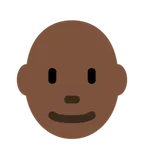 man: dark skin tone, bald alustalla X / Twitter
