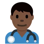 X / Twitter dla platformy man health worker: dark skin tone