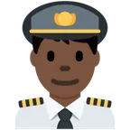 man pilot: dark skin tone pentru platforma X / Twitter