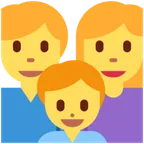 family: man, woman, boy för X / Twitter-plattform