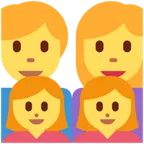 family: man, woman, girl, girl für X / Twitter Plattform