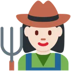 woman farmer: light skin tone für X / Twitter Plattform