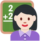 woman teacher: light skin tone untuk platform X / Twitter